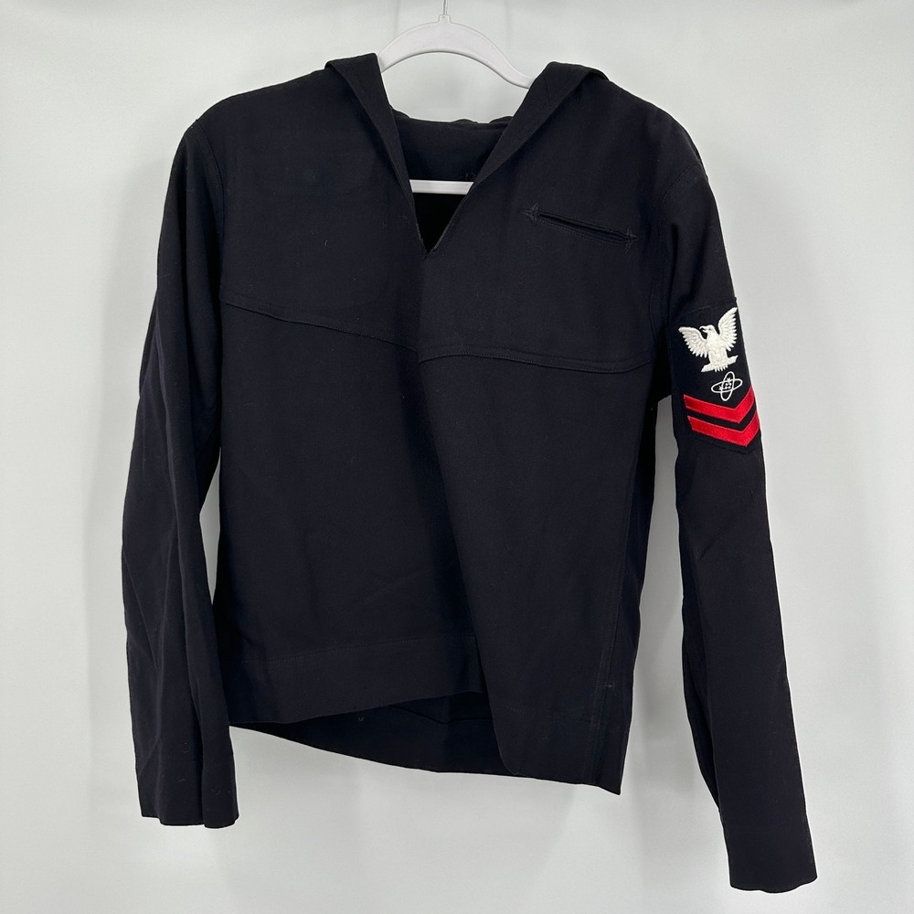 Vietnam Era US Navy Mens Undress‎ Blue Jumper Size 36 Atomic Energy Technician